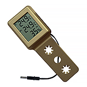 Оконный термогигрометр золотистый