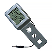 Оконный термогигрометр серебристый