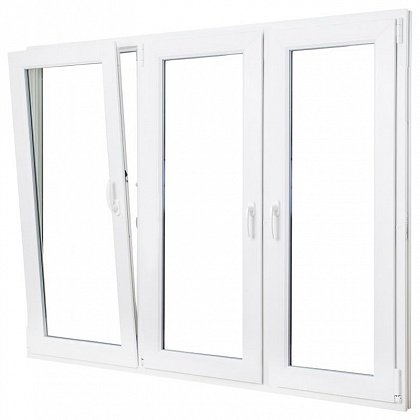 Трехстворчатое окно ПВХ 1800х1400 REHAU BLITZ цена - 32136 руб.