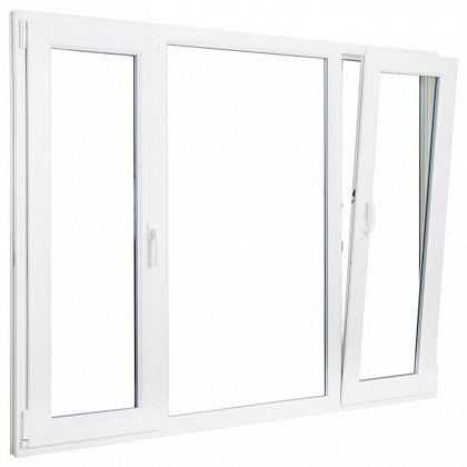 Трехстворчатое окно ПВХ 1800х1400 REHAU BLITZ цена - 27633 руб.