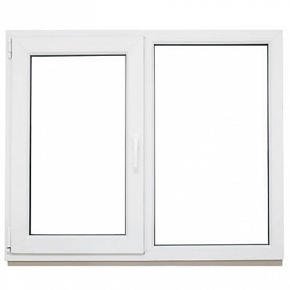 Двухстворчатое окно ПВХ 1450х1200 REHAU BLITZ цена - 17387 руб.
